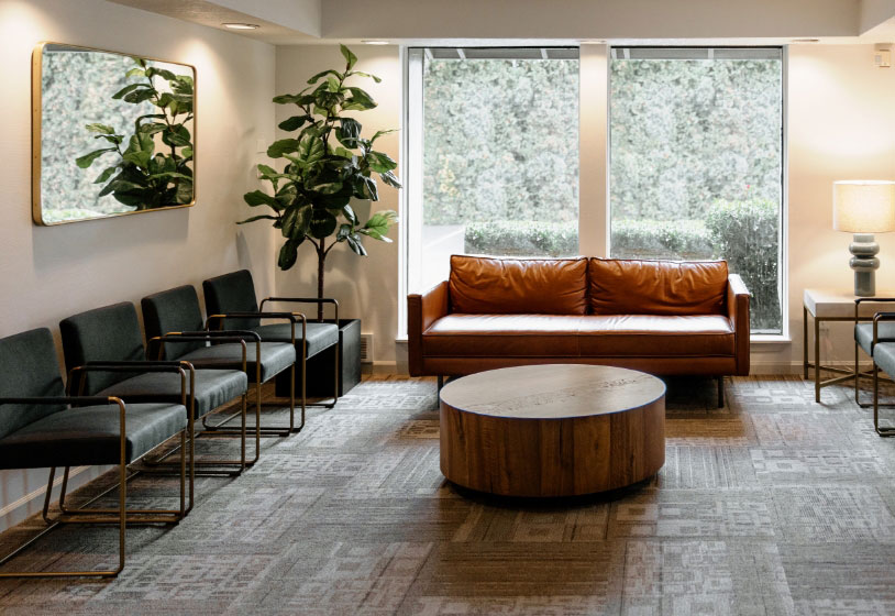 inside the waiting room of Vancouver, WA dental office Gillespie Dentistry